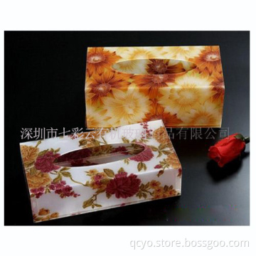 White clear acrylic tissue box holder QCY-TB-7
